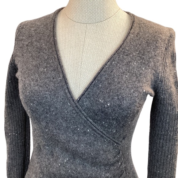 VNeck Cashmere Sweater Heathered Gray - Picture 5 of 10